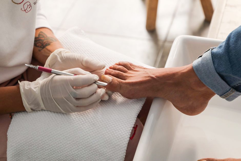Luxury nail spa pedicure